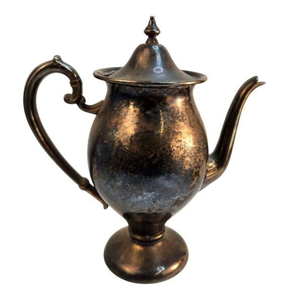 Antique Teapot Signed Lehman Brothers Silver Over Copper Plated Beautiful Pateni - Picture 7 of 8